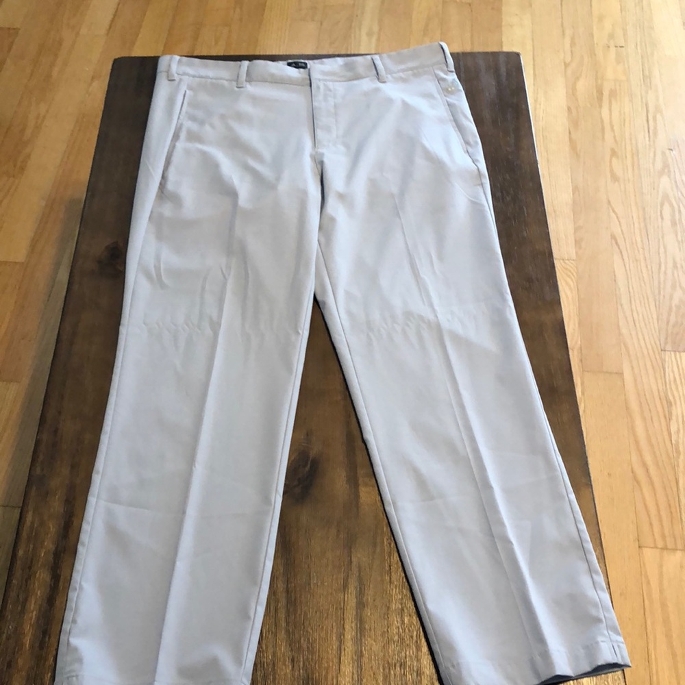 Adidas flat front gray golf pants 38x32 GUC